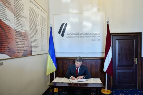 Petro Poroshenko visited the Museum of the Occupation of Latvia