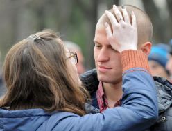 Seeing off conscripts