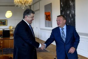 Петро Порошенко та Ларс Лекке Расмуссен