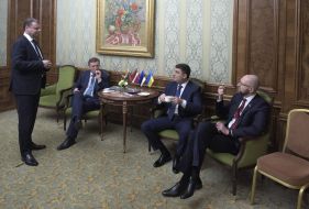 Saulius Skvernyalis, Maris Kuchinskis Vladimir Groisman, Arseniy Yatseniuk