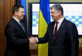 Petro Poroshenko and Juri Ratas