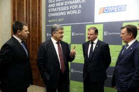 Juri Ratas, Petro Poroshenko, Saulius Skvernyalis, Maris Kuchinskis