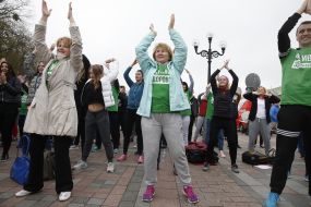 Morning exercise on the occasion of World Health Day
