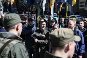 The protest near the branch "Sberbank"