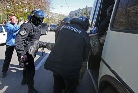 Law enforcers detained protesters