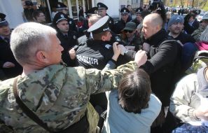 The action demanding the resignation of Holuban and Abroskin