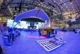 The construction of the main stage of Eurovision-2017