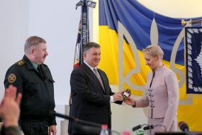 Arsen Avakov and Elena Pidhrushna