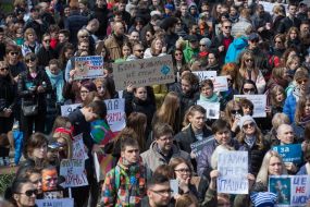 Meeting for a circus without animals in Kiev