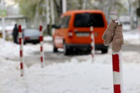 Snow fell in  Dniepr