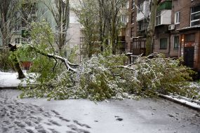 Bad weather in Zaporozhye