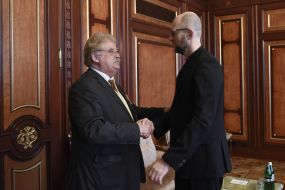 Elmar Brock and Arseniy Yatsenyuk