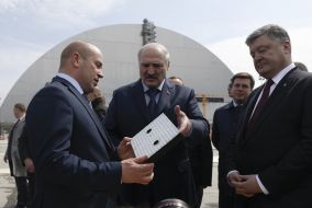 Петро Порошенко та Олександр Лукашенко на ЧАЕС