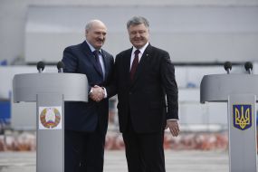 Петро Порошенко та Олександр Лукашенко на ЧАЕС