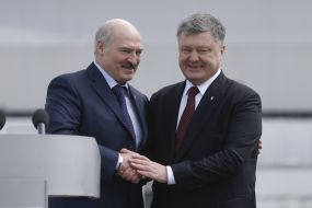 Петро Порошенко та Олександр Лукашенко на ЧАЕС