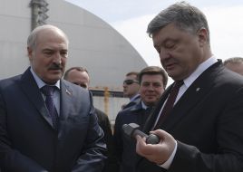 Петро Порошенко та Олександр Лукашенко на ЧАЕС
