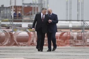 Петро Порошенко та Олександр Лукашенко на ЧАЕС