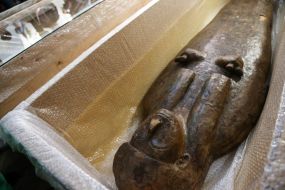 Cover of an ancient Egyptian sarcophagus