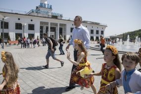 Vitali Klitschko in the Post Square