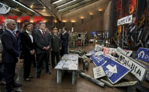 Petro Poroshenko in the Museum of History of Ukraine in World War II