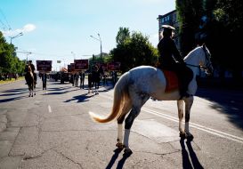 Parade on the occasion of Victory Day in Krivoy Rog