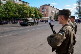 Parade on the occasion of Victory Day in Krivoy Rog