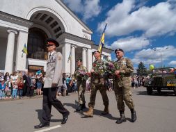 Parade on the occasion of Victory Day in Krivoy Rog