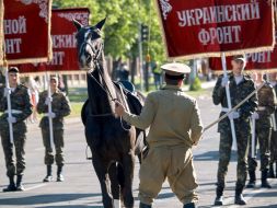 Parade on the occasion of Victory Day in Krivoy Rog
