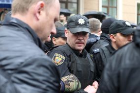 Акция протеста возле Тернопольского горсовета