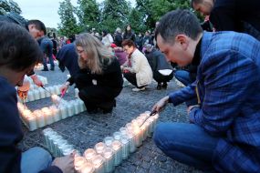 Alley of memory of the lost heroes of ATO  in Dnieper