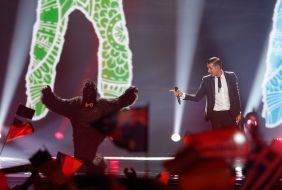Eurovision 2017 song contest. Grand final. Francesco Gabbani