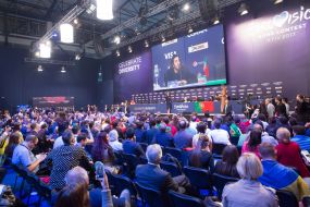 Eurovision 2017 song contest. Press conference of Salvador Sobral