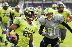 American football. "Lions" (Lviv) - "Rebels" (Kiev), 62:25