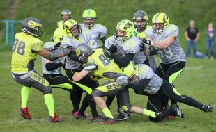 American football. "Lions" (Lviv) - "Rebels" (Kiev), 62:25