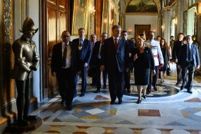 Petro Poroshenko and Marie Louise Coleiro Preca