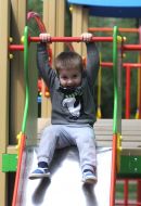 Children play on the playground