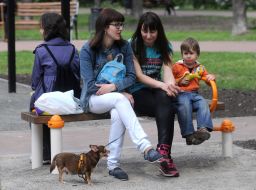 Women sitting on the bench