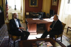 Arseniy Yatsenyuk and Richard Durbin