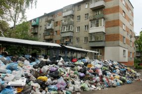 Garbage on the streets in Lviv