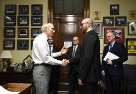 Arseniy Yatsenyuk and Rob Portman