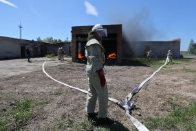Emergency training on gas pipeline
