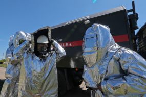 Emergency training on gas pipeline