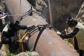 Welders of the main gas pipeline