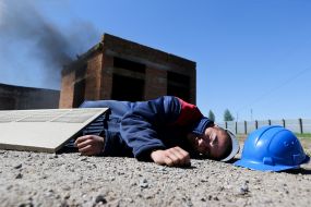 Emergency training on gas pipeline