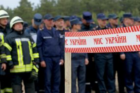 Demonstrative fire extinguishing exercises