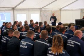 Demonstrative fire extinguishing exercises