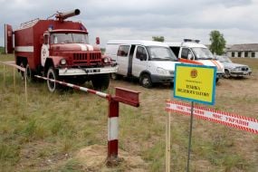 Demonstrative fire extinguishing exercises