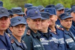 Demonstrative fire extinguishing exercises