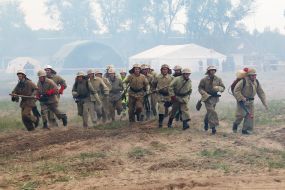 Demonstrative fire extinguishing exercises