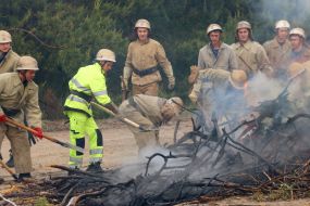 Demonstrative fire extinguishing exercises